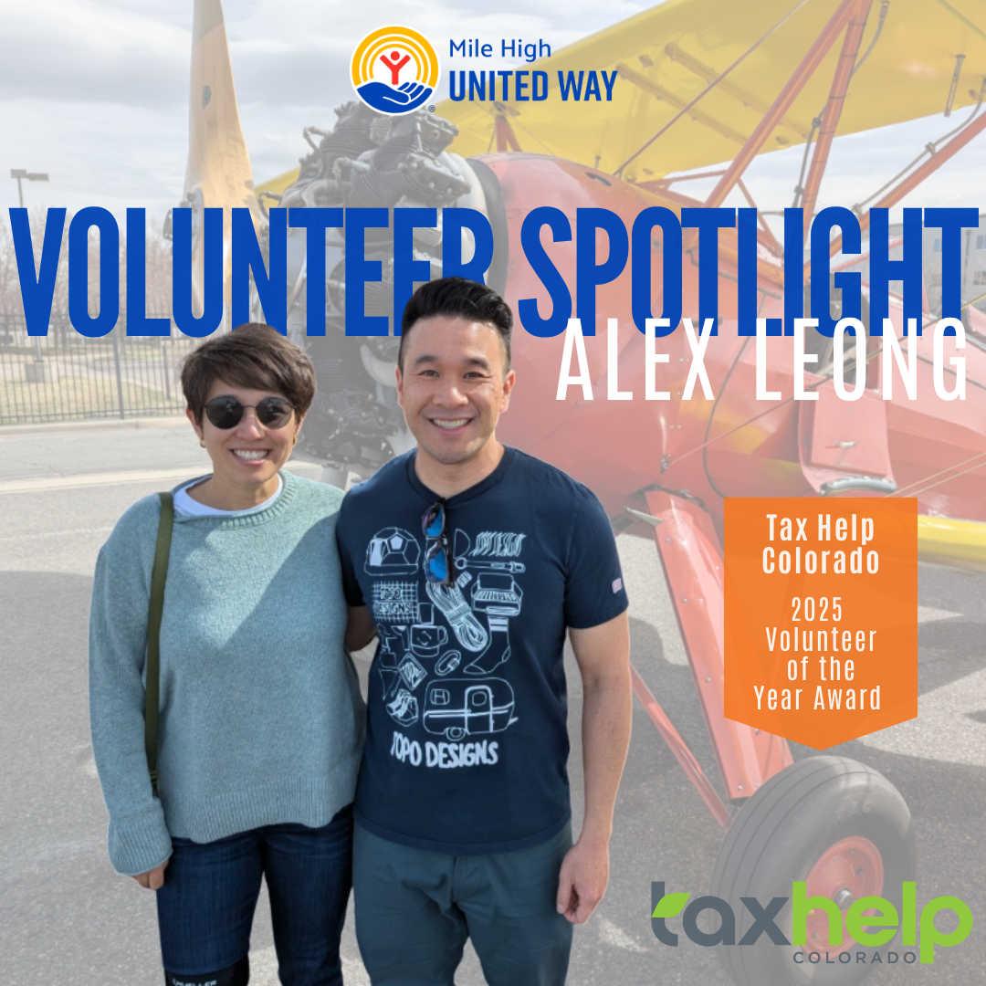 NOV 2025 | Tax Help Colorado Volunteer Spotlight and 2025 Volunteer of the Year:              Alex Leong